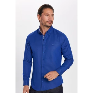 Slim Fit Dar Kesim Uzun Kol Poplin Oxford