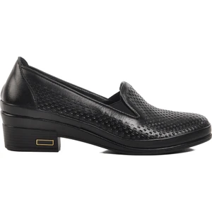 Siyah  Deri Kadın Klasik Ayakkabı Z230 Z