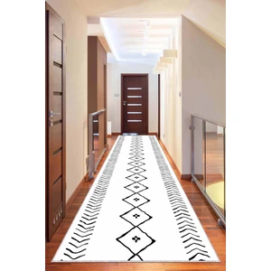 Viva Home Beyaz Kaymaz Moroccan Kesme Rulo Özel Ölçülü Yolluk AR384