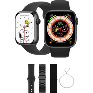 Watch 10 Mini Akıllı Saat Hediye Dolu Kutu Içeriği 3 Kordon ve Bileklik