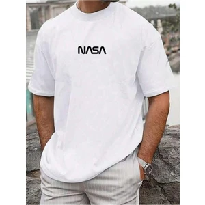 Nasa Yazı Baskılı Basic T-Shirt