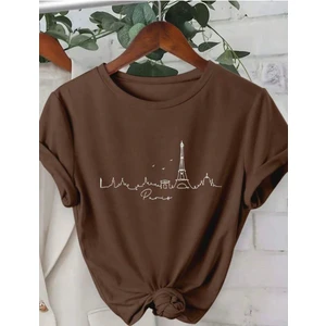 Rome Desen Baskılı Basic T-Shirt