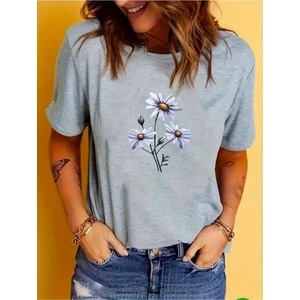 Papatya Desenli Nasic T-Shirt