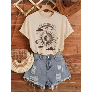 Lıve By Yazı Baskılı Basic T-Shirt