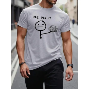 Plz Use It Detaylı Basic T-Shirt