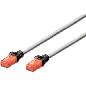 CAT6 U/UTP Cross Patch Kablosu, AWG 26, 1 metre, gri renk, koruma kılıfı siyah renk, LSZH