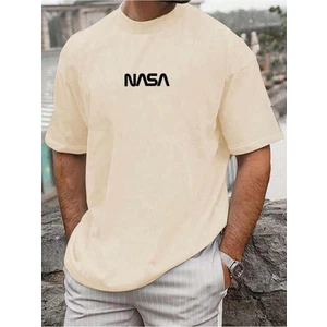 Nasa Yazı Baskılı Basic T-Shirt