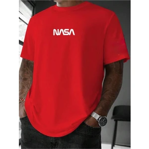 Nasa Yazı Baskılı Basic T-Shirt