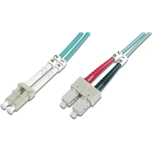 LC-SC Fiber Optik Patch Kablo, 1 metre, Multimode, Duplex, 50/125, OM3