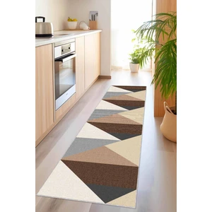 Viva Home Bej Kaymaz Geometrik Kesme Rulo Özel Ölçülü Yolluk AR1333