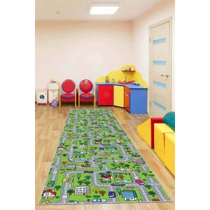 Yeşil Kaymaz Çocuk Kreş Kesme Rulo Özel Ölçülü Yolluk AR251