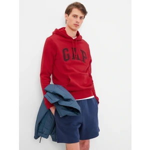 Erkek Kırmızı Gap Logo Kapüşonlu Sweatshirt