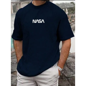 Nasa Yazı Baskılı Basic T-Shirt