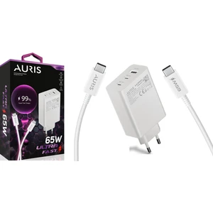 Güvenli Sepet 65 Watt Şarj Cihazı USB + USB C 3 Port Giriş Type C To Type C + Şarj Kablosu Ultra Fast 65W Şarj Aleti