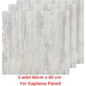 1m2 3 Adet 60X60 cm Floor Yapışkanlı Zemin ve Duvar Kaplama Paneli Arkası Kauçuklu Pvc Wc Paneli 607