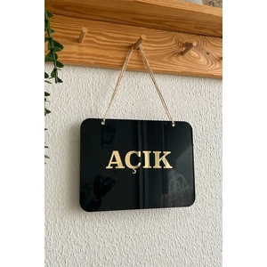 Mağaza Açık Kapalı Tabelası Pleksi - 20*15 cm - 1 Adet Kancalı Cam Vantuzu Hediye