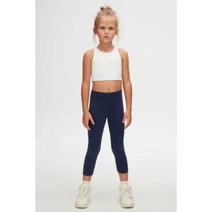 Açık Lacivert Basic Kız Çocuk Yazlık Tayt