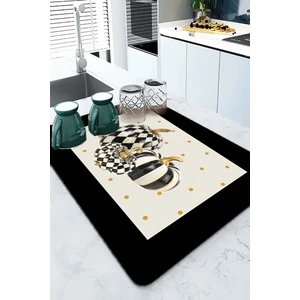 Krem Bal Kabağı Temalı Microfiber Bulaşık Kurutma Matı MM020