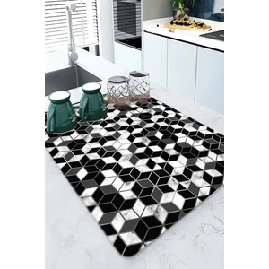 Siyah Petek Microfiber Bulaşık Kurutma Kurulama Matı MM010