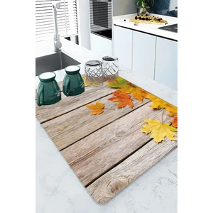 3D Çınar Turuncu Microfiber Bulaşık Kurutma Matı MM028