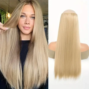 Bal Köpüğü Çıtçıtlı Saç Postiş Takma Saç Düz 60 cm 110GR Isıya Dayanıklı Yarımay