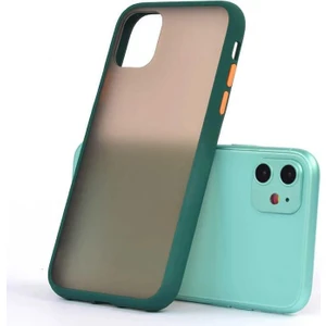 iPhone 11 Kılıf Mat Yüzey Renkli Kenar Silikon
