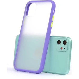 iPhone 11 Kılıf Mat Yüzey Renkli Kenar Silikon