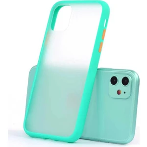iPhone 11 Kılıf Mat Yüzey Renkli Kenar Silikon