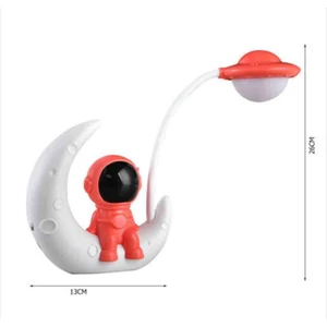 Yaratıcı Ay Astronot Gece Lambası, LED Küçük Masa Yatak Odası Için Lamba Dekorasyon, Noel Hediyesi