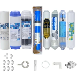Pemax Water Solutions Purefer Açık Kasa Çift Karbonlu Sertifikalı 8li Vontron Helixfil Yüksek Tds Mebran