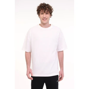 MB Ros 11HS113 5fx Kırık Beyaz Erkek Kısa Kol T-Shirt