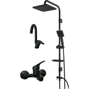 Armour Armatür Siyah Banyo Bataryası Seti