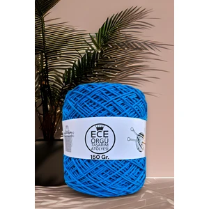 Ece Örgü Tasarım Atölyesi Bambusky Mavi Renkli, Yüzde 50 Bambu Yüzde 50 Koton Örgü Ipi (150 Gr.)