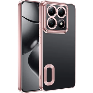 Xiaomi 14T Pro Kılıf Kamera Korumalı Renkli Kenar Parlak Silikon Kapak