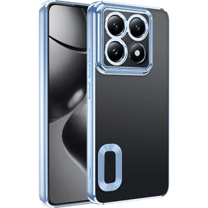 Xiaomi 14T Pro Kılıf Kamera Korumalı Renkli Kenar Parlak Silikon Kapak