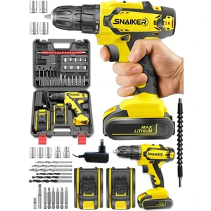 Tx 12 V 1.2 Ah Darbesiz Metal Şanzıman Çift Akülü Şarjlı Vidalama Matkap + 24 Parça Set