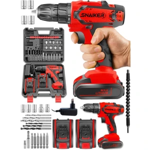 12 V 1.2 Ah Gtx Darbeli Çift Metal Şanzuman Bakır Sargili Şarjlı Çift Akülü Vidalama Matkap Kırmızıı