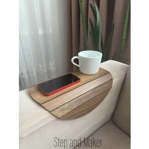 Step and Maker Dekoratif Yuvarlak Koltuk Kenarı Sehpası , Yan Sehpa , Amerikan Servis