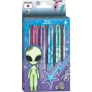 Deep M.kur Kalem Uzay Tema Metalik 6 Lı Kutu Set-B SV-DEEP0.7DM6PKRKT-B
