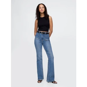 Kadın Mavi High Rise '70S Flare Curvy Jean Pantolon