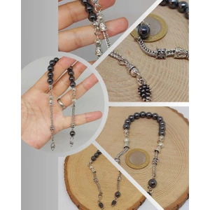 Hematit Taşı Sallamalık Zaza Tesbih 8mm (3614)