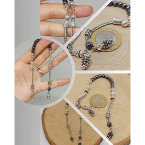 Hematit Taşı Sallamalık Zaza Tesbih 6mm (3214)
