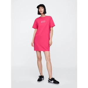 Kadın Pembe Gap Logo Relaxed  T-Shirt Elbise