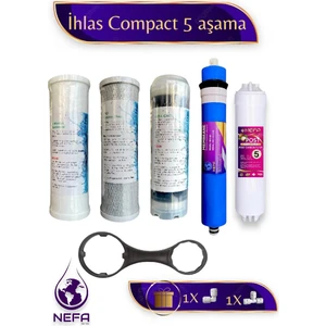 Ihlas Aura Cebilion Uyumlu 5 Aşamalı Filtre Seti , Anahtar ve Dirsekli