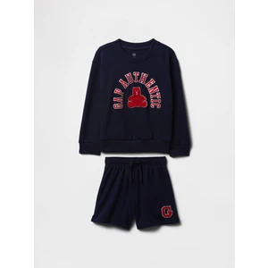Erkek Bebek Lacivert Gap Logo Vintage Soft Sweat Outfit Set