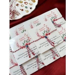 The Canelif Accessories 10 Adet Kartlı Marteniçka Bileklik ( Hediye paketli)