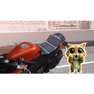 Kedi Yatmaz Gri Vitesli Motorsiklet Için Dikenli Sele Kılıfı Kedi ve Çocuk Önleyici Kılıf - Kediyatmaz