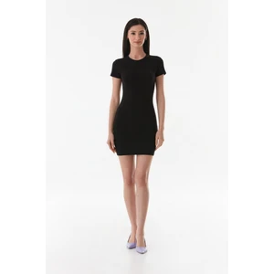 Basic Bisiklet Yaka Elbise