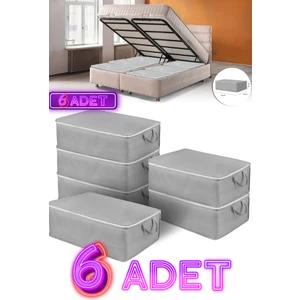 6 Adet - Büyük Boy Bazaaltı ve Çekyat Hurç 64 x 45 x 22  cm  Antrasit