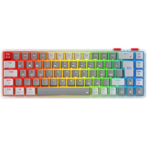 Yoru Mını Pro Gri/beyaz 2.4ghz+Bt5.0+Type-C 5 Bağlantı Outemu Red Swich Q Mekanik Gaming Oyuncu Klavye Rgb